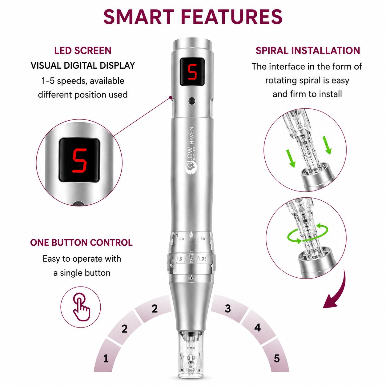 Glow Haven DermaGlow Microneedling Pen